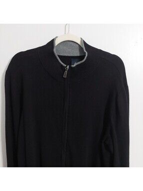 Tailorbyrd Collection Black Full-Zip Sweater XL